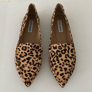 New in box- Steve Madden leopard pony hair hide loafers Flats
